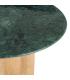 MESA COMEDOR NATURAL-VERDE MADERA-MÁRMOL 115 X 115 X 76 CM