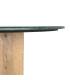 MESA COMEDOR NATURAL-VERDE MADERA-MÁRMOL 115 X 115 X 76 CM