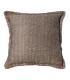 COJÍN MARRÓN ALGODÓN/TERCIOPELO 50 X 50 CM