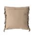 COJÍN BEIGE-OCRE ALGODÓN/TERCIOPELO 50 X 50 CM