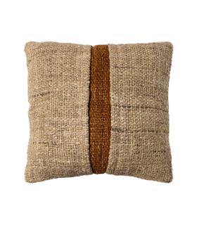 COJÍN BEIGE-OCRE VISCOSA-ALGODÓN 50 X 50 CM
