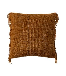 COJÍN NARANJA VISCOSA-ALGODÓN 50 X 50 CM