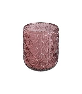 VASO ROSA CRISTAL DECORACIÓN 7,50 X 7,50 X 9,40 CM