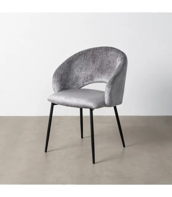SILLA GRIS TEJIDO-METAL CONTRACT 58 X 60 X 80,50 CM