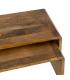 S/2 MESA CENTRO MIEL MADERA DE MANGO 100 X 50 X 35 CM