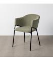 Green fabric-metal chair 54 x 60 x 78 cm