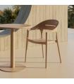 Beige polypropylene contract chair 56.5 x 54 x 83.5 cm