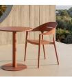 Terracotta polypropylene contract chair 53.5 x 56 x 83 cm