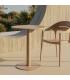 MESA BEIGE METAL SALÓN 70 X 70 X 73 CM