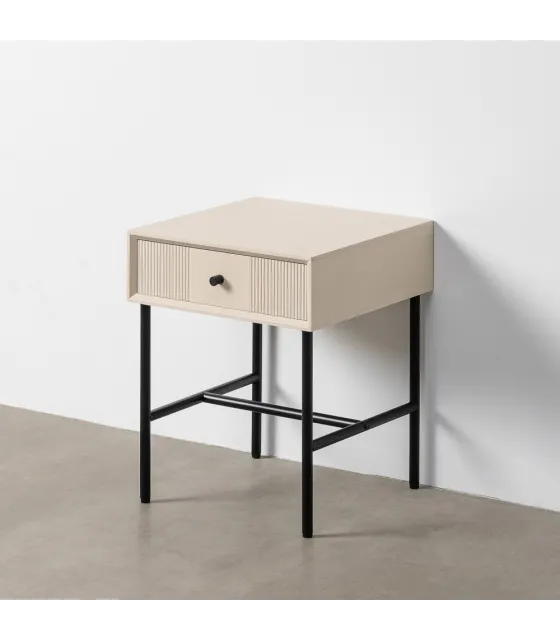 MESITA CREMA DM DORMITORIO 40 X 40 X 49,50 CM