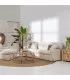 Sofa 4 Squares Beige Woven Living Room 260 x 97 x 93 cm