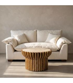 SOFÁ 2 PLAZAS CREMA TEJIDO 178 X 101 X 71 CM