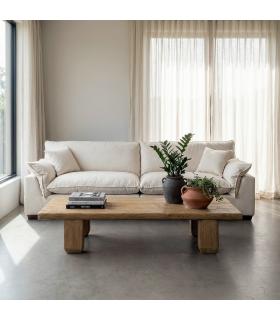 SOFÁ 4 PLAZAS CREMA TEJIDO 282 X 101 X 71 CM