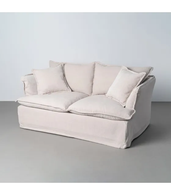 SOFÁ 2 PLAZAS CREMA TEJIDO 181 X 103 X 72 CM
