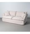 SOFÁ 3 PLAZAS CREMA TEJIDO 221 X 103 X 72 CM