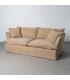 SOFÁ 3 PLAZAS BEIGE OSCURO TEJIDO 221 X 103 X 72 CM