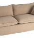 SOFÁ 3 PLAZAS BEIGE OSCURO TEJIDO 221 X 103 X 72 CM