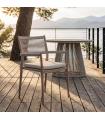 Steel-rattan PE outdoor chair 55 x 55 x 85 cm