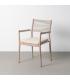 SILLA ACERO-RATTÁN PE EXTERIOR 55 X 55 X 85 CM