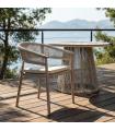 Steel-rattan PE outdoor chair 57 x 58 x 77 cm