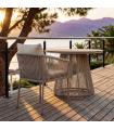 Steel-rattan PE outdoor chair 57 x 58 x 74.5 cm