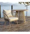 Steel-rattan PE outdoor chair 66 x 65 x 80 cm