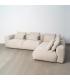 SOFÁ CHAISE LONGUE DERECHA CREMA TEJIDO 307 X 202 X 81 CM