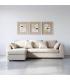 SOFÁ CHAISE LONGUE IZQ./DCHA. CREMA 260 X 164 X 76 CM