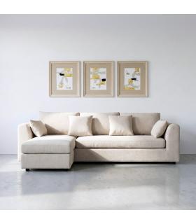 SOFÁ CHAISE LONGUE IZQ./DCHA. CREMA 260 X 164 X 76 CM
