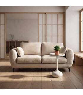 SOFÁ 2 PLAZAS CREMA TEJIDO-METAL 189 X 92 X 88 CM