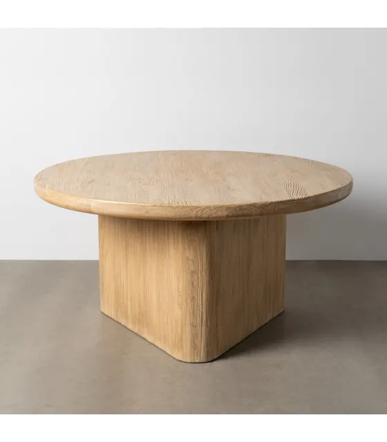 MESA COMEDOR MADERA DE OLMO SALÓN 150 X 150 X 76 CM
