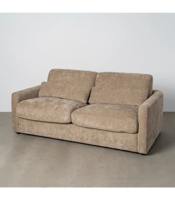 SOFÁ CAMA TAUPE DM-METAL SALÓN 194 X 104 X 88 CM