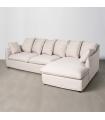 SOFÁ CHAISE LONGUE BEIGE DM-TEJIDO SALÓN 252 X 158 X 84 CM