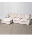 SOFÁ CHAISE LONGUE BEIGE DM-TEJIDO SALÓN 254 X 158 X 84 CM