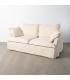 SOFÁ 2 PLAZAS BEIGE MADERA / TEJIDO 200 X 109 X 90 CM