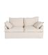 SOFÁ 2 PLAZAS BEIGE MADERA / TEJIDO 200 X 109 X 90 CM