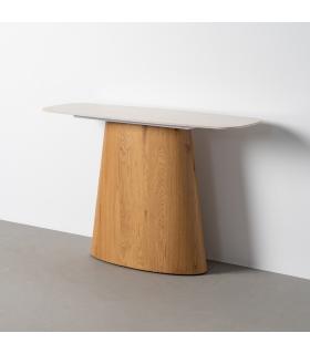 CONSOLA BEIGE PIEDRA PIEDRA SINTERIZADA 120 X 40 X 77 CM