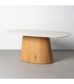 MESA COMEDOR BEIGE PIEDRA 180 X 90 X 76 CM