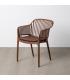 SILLA MARRÓN POLIPROPILENO EXTERIOR 55 X 61 X 80 CM