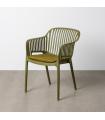 SILLA VERDE POLIPROPILENO EXTERIOR 55 X 61 X 80 CM
