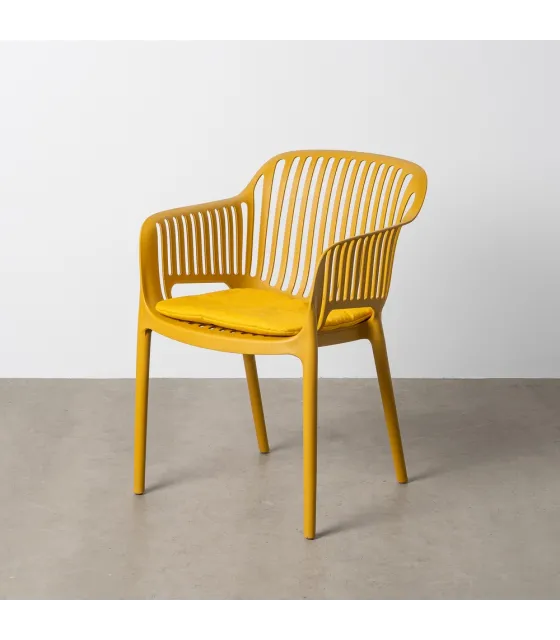 SILLA MOSTAZA POLIPROPILENO EXTERIOR 55 X 61 X 80 CM