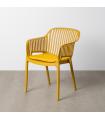 Mustard polypropylene outdoor chair 55 x 61 x 80 cm