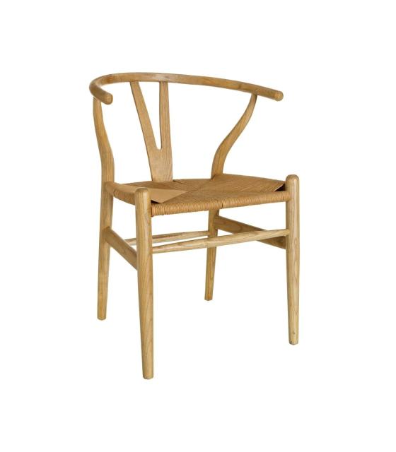 SILLA NATURAL MADERA DE OLMO DECORACIÓN 56 X 48 X 78 CM