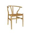 Natural elm wood decorative chair 56 x 48 x 78 cm