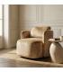 SILLÓN GIRATORIO BEIGE TEJIDO SALÓN 87 X 85 X 66 CM
