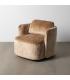 SILLÓN GIRATORIO BEIGE TEJIDO SALÓN 87 X 85 X 66 CM