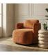 SILLÓN GIRATORIO TERRACOTA TEJIDO SALÓN 87 X 85 X 66 CM