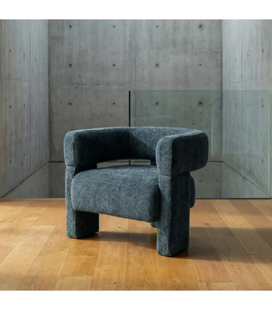 SILLÓN AZUL TEJIDO SALÓN 81 X 72 X 69 CM