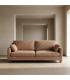 SOFÁ 3 PLAZAS OCRE TEJIDO-MADERA 221 X 90 X 87 CM