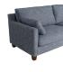 SOFÁ 3 PLAZAS AZUL TEJIDO-MADERA 221 X 90 X 87 CM